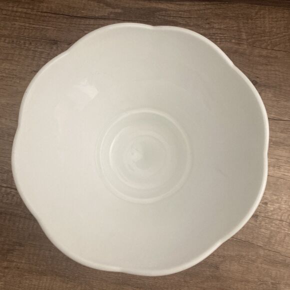 Vintage Grape Milk Glass Large Tall Compote Bowl 8" Imperial Glass Scallop - Picture 5 of 12